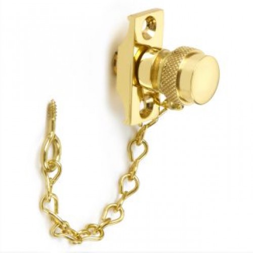 Croft 6360 Acorn Sash Stop with Chain in Brass Bronze Chrome and Nickel