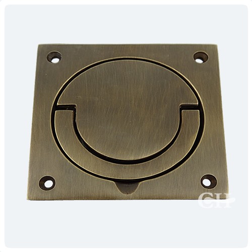 Croft 1812 1813 Squash Court Ring Flush Handle in Brass Bronze Chrome