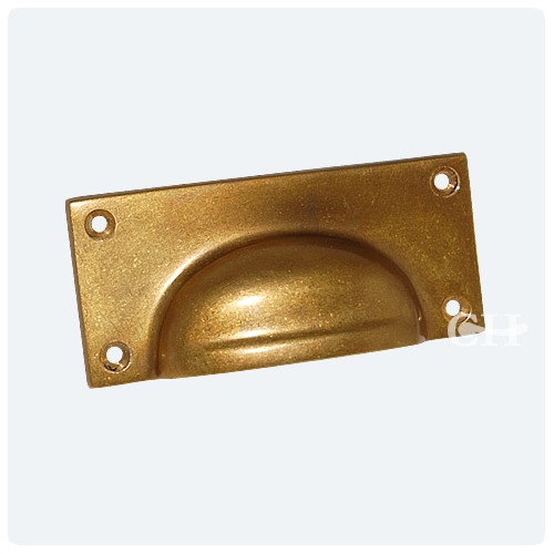 Croft 1823 Cast Drawer Cup Handles in Brass Bronze Chrome or Nickel