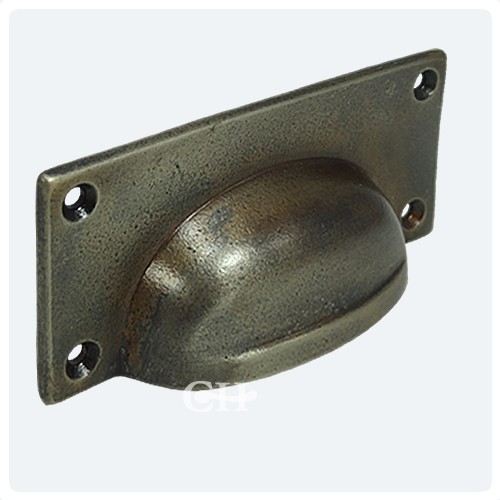 Croft 1823 Cast Drawer Cup Handles in Chrome or Nickel Finishes From