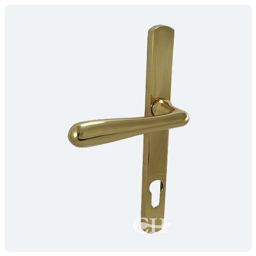 Croft Elegance Multipoint 92mm Espagnolette Door Lever Handles Brass