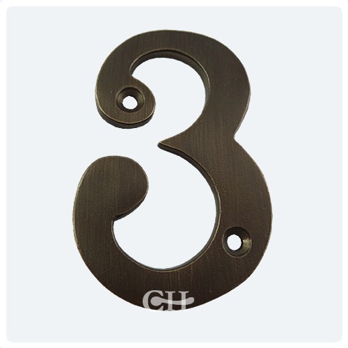 Croft 1769 Door Numerals Numbers in Brass Bronze Chrome and Nickel