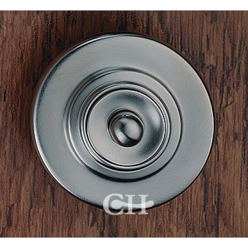 British Handmade Raised Door Bell Push in Nickel Chrome Brass or Bronze