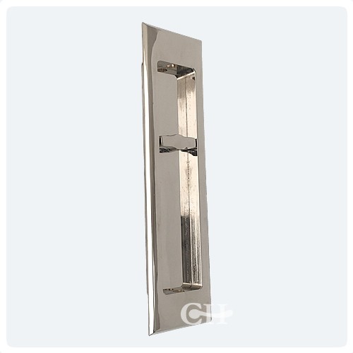 Pocket Door Flush Pull Handles in Chrome, Nickel, Brass and Bronze