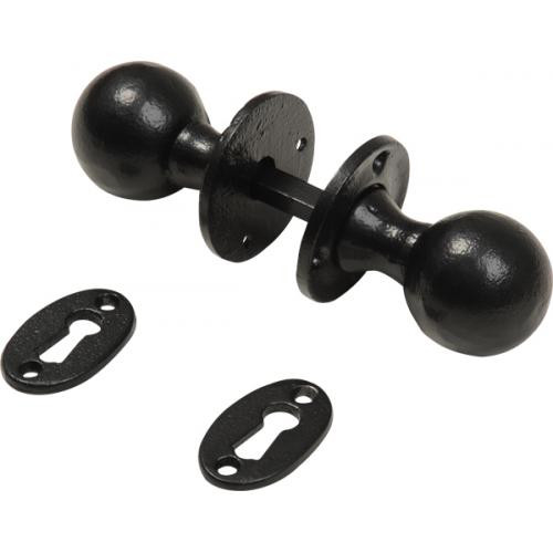 Kirkpatrick C387 Ball Door Knobs in Black Argent or Pewter from