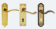 Brass and Bronze Handles On Backplate