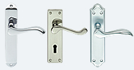 Stainless Steel Nickel & Chrome Handles On Backplate