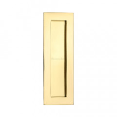 175mm Sliding or Pocket Door Flush Pulls Polished Brass