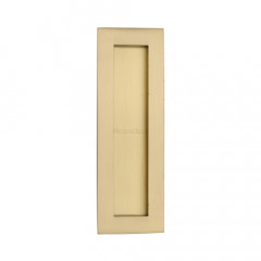 175mm Sliding or Pocket Door Flush Pulls Satin Brass