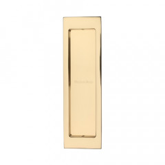 197mm Pocket Door Flush Pulls Polished Brass