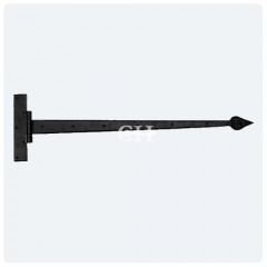 barn door tee hinge arrow head external traditional black