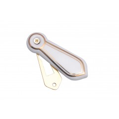 white porcelain gold line escutcheon