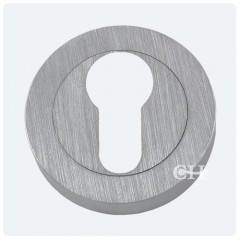 euro profile lock escutcheon satin chrome