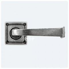 Finesse Design Pewter Allendale Door Handles on Square Rose