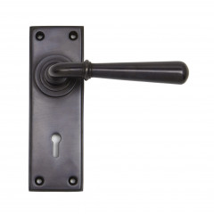 Anvil Newbury Bronze Lever Handles On Keyhole Backplate