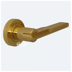 art deco lever handle brass