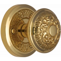 Aydon Decorative Door Knobs in Polished Brass