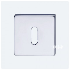 square escutcheon std keyway polished chrome