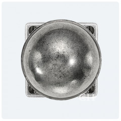 Finesse Design Pewter Beamish Knobs on Square Rose