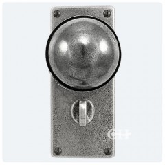 Finesse Design Pewter Beamish Knobs on Jesmond Bathroom Backplate