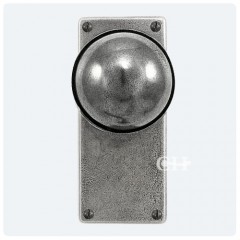Finesse Design Pewter Beamish Knobs on Jesmond Latch Backplate