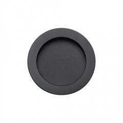 Round Pocket or Sliding door Flush Pulls Black