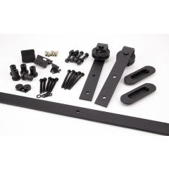 Black Sliding Door Kit 2M Track