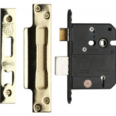 York Polished Brass 5 Lever Sashlocks