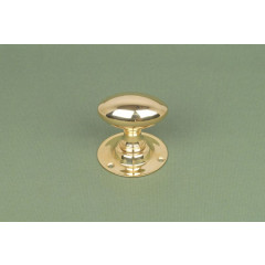 Polished Brass Oval Mortice Door Knobs