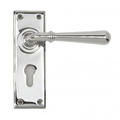 Anvil Regency Chrome Newbury Lever Handles On Euro Backplate