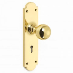 Polished Brass On Keyhole Backplate