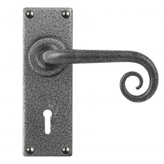 Stonebridge Curl Hand Forged Steel Levers On Keyhole Backplate