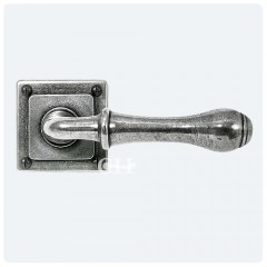 Finesse Pewter Derwent Lever Handles on Square Rose