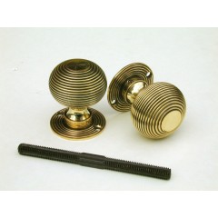 beehive door knobs brass