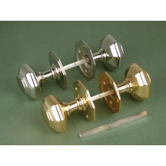 octagon knobs brass