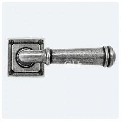 Finesse Design Pewter Durham Door Handles on Square Rose