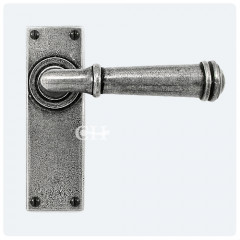 Finesse Design Pewter Durham Lever Handles on Plain Backplate