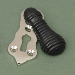 Nickel And Ebony Beehive Escutcheon