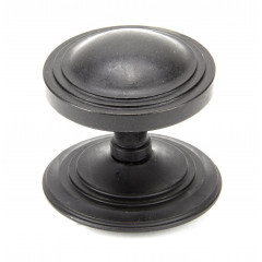 Octagonal Centre Door Knobs External Beeswax Black 