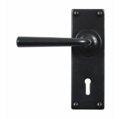 Stonebridge Padstow Hand Forged Black Levers On Keyhole Lock Backplate