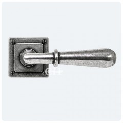 Finesse Pewter Fenwick Door Handles on Square Rose