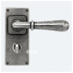 Finesse Pewter Fenwick Handles on Jesmond Bathroom Backplate