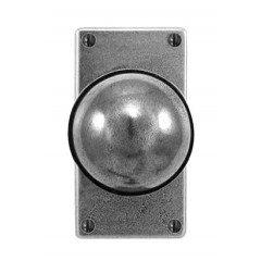 Finesse Design Pewter Beamish Knobs on Short Jesmond Latch Backplate