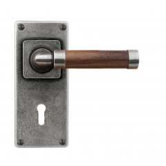 finesse design milton lever handles with walnut
