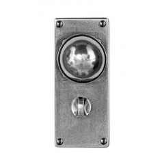 Finesse Design Pewter Pelton Knobs on Jesmond Bathroom Backplate