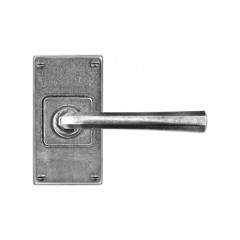 Finesse Design Pewter Tunstall Lever Door Handles on Jesmond Backplate