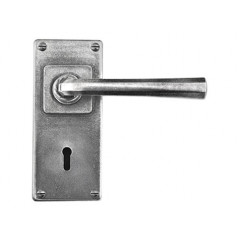Finesse Design Pewter Tunstall Lever Handles on Jesmond Backplate