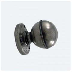 Finesse Design Pewter Pelton Knobs on Round Rose