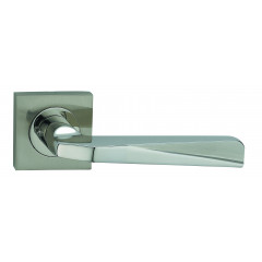 Veer Square Lever Handles on Rose