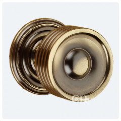 antique brass unlaquered reeded door knobs